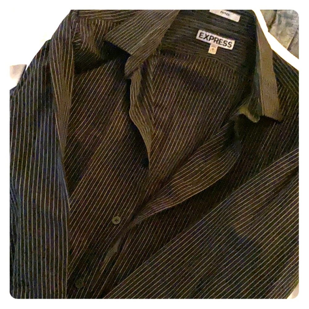 Express men’s M pinstripe fitted dress shirt